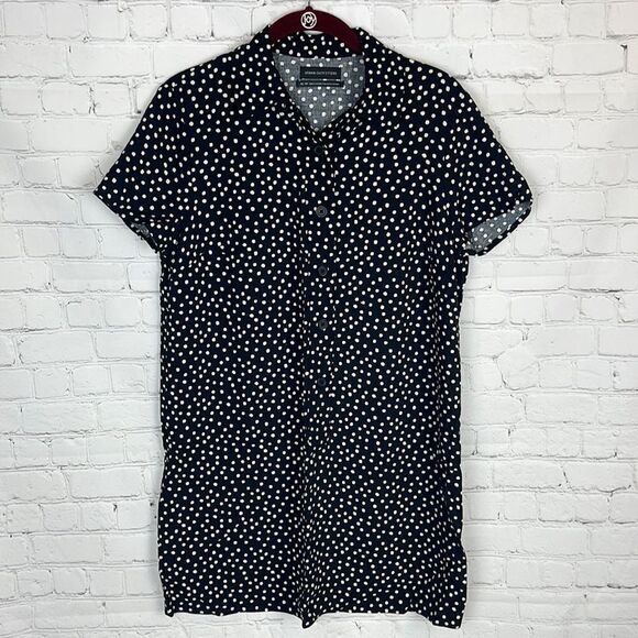 Urban Outfitters Polka Dot Button Down Shirt Dress - Picture 2 of 6